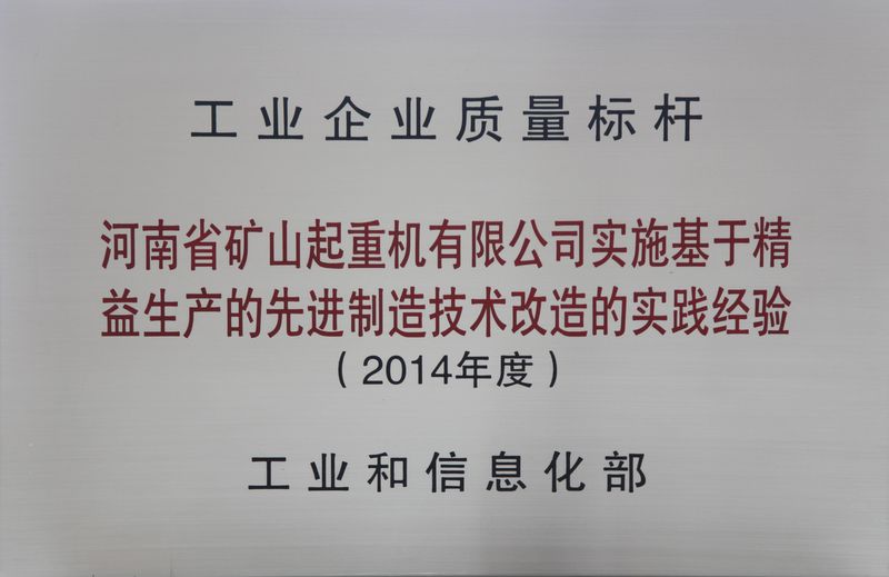 雙標(biāo)桿！河南礦山典型經(jīng)驗再次入選全國質(zhì)量標(biāo)桿